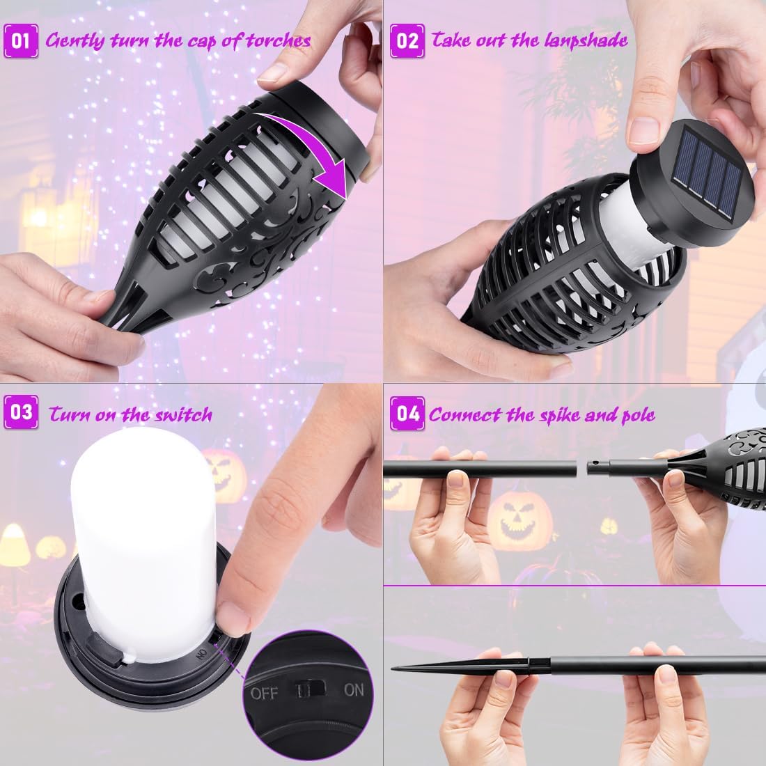 Solar Flame Torch Lamp