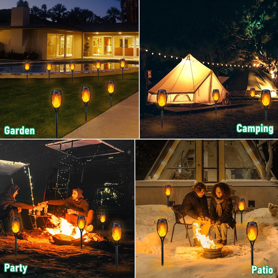 Solar Flame Torch Lamp