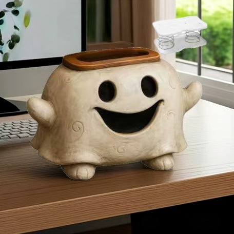 Halloween Pumpkin Ghost Tissue Box