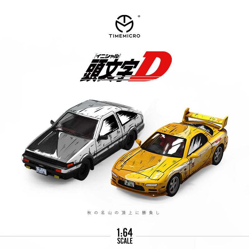 1:64 Scale AE86 Mazda 《头文字D》 Manga Edition Die-Cast Metal Car Model