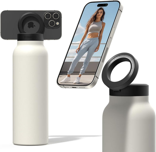 Sports Water Bottle with Mobile Phone Holder