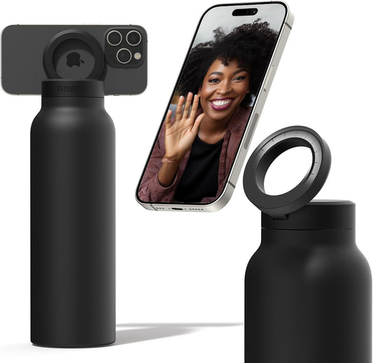 Sports Water Bottle with Mobile Phone Holder