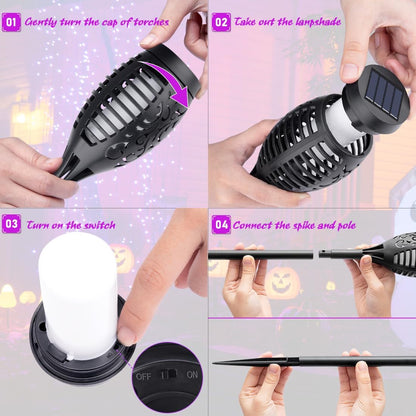 Solar Flame Torch Lamp