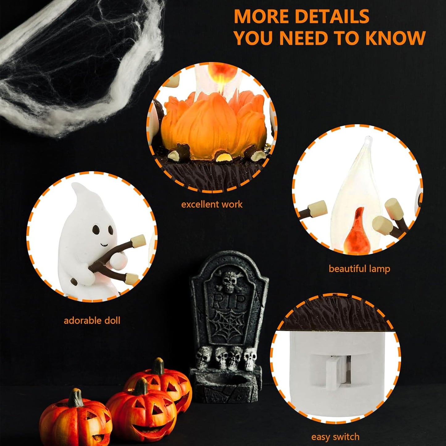 Halloween Ghost Flicker Night Light👻