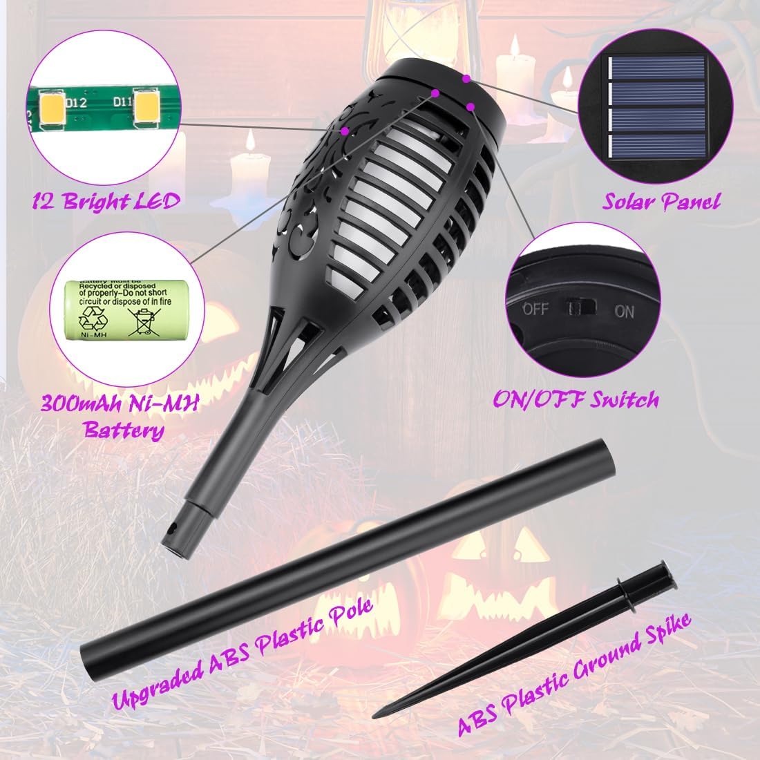 Solar Flame Torch Lamp