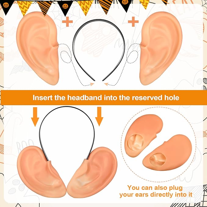 Halloween Oversized Pig Ear Headband