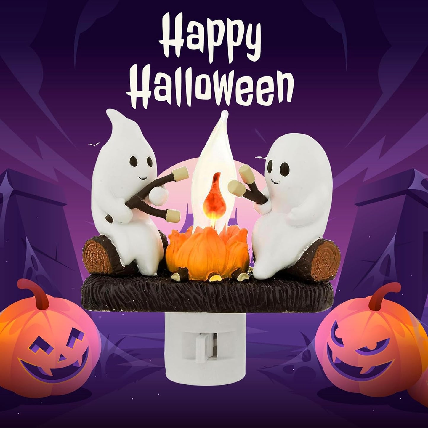 Halloween Ghost Flicker Night Light👻