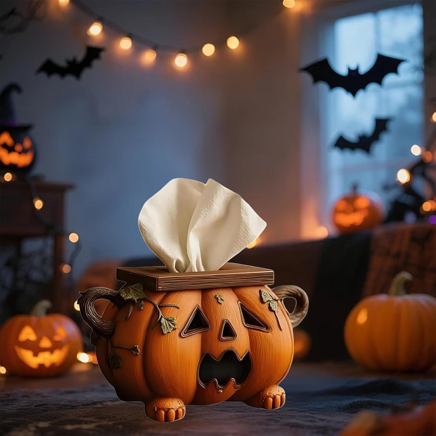 Halloween Pumpkin Tissue Box Holder