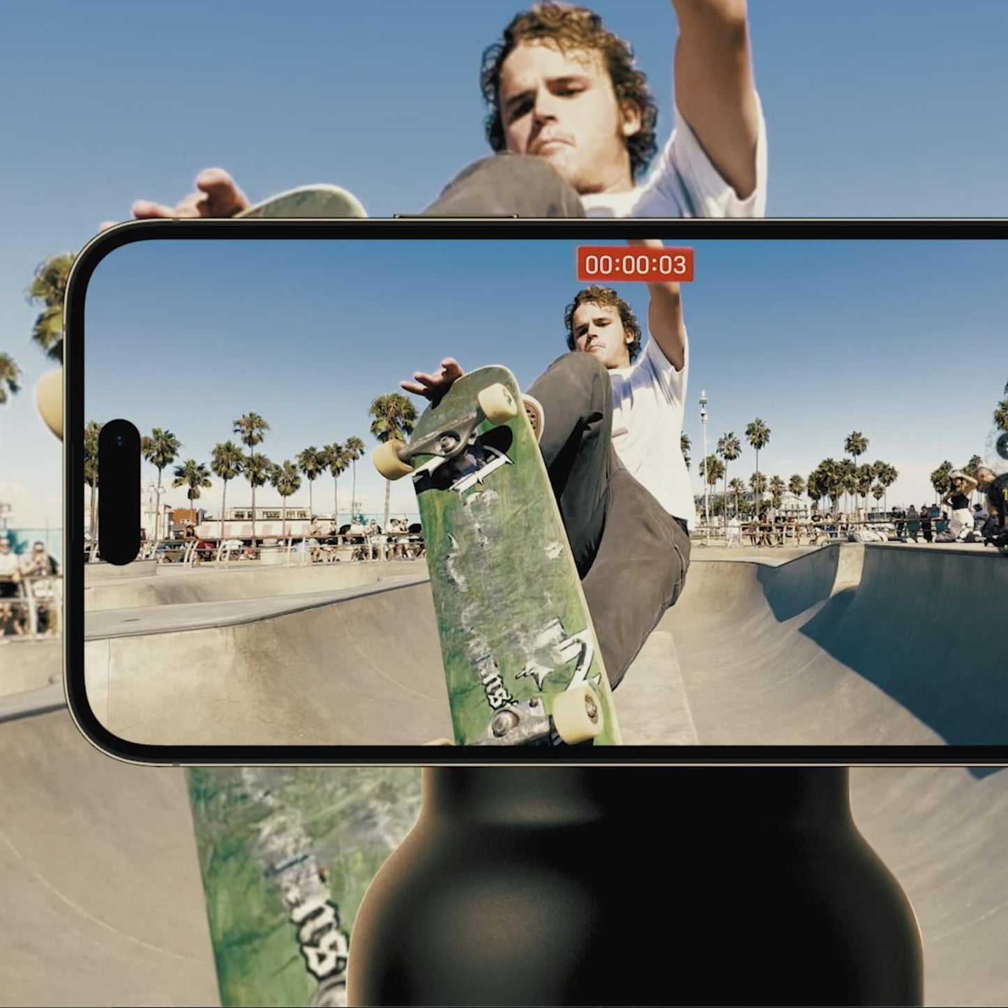 Sports Water Bottle with Mobile Phone Holder