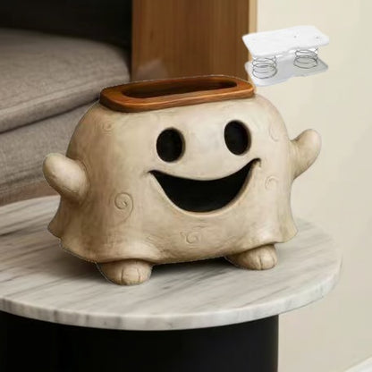 Halloween Pumpkin Ghost Tissue Box