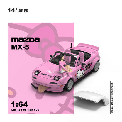 🎀 1:64 Glamorous Hello Kitty Alloy Model Car • Collector's Display Set