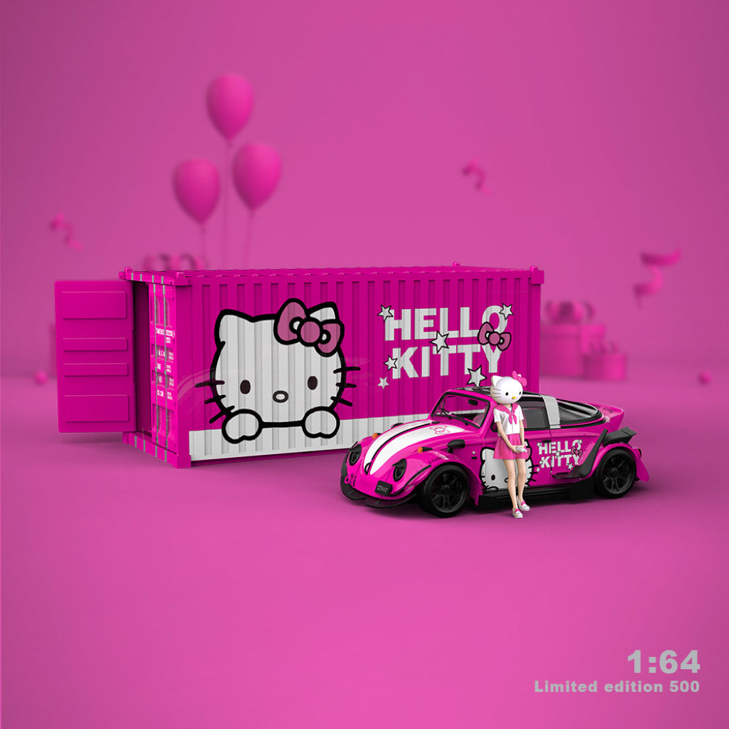 🎀 1:64 Glamorous Hello Kitty Alloy Model Car • Collector's Display Set