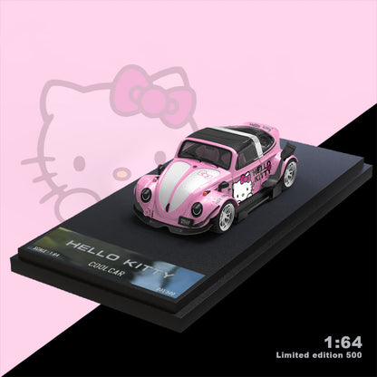 🎀 1:64 Glamorous Hello Kitty Alloy Model Car • Collector's Display Set