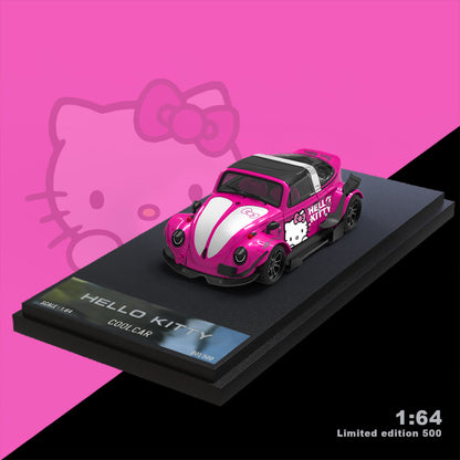🎀 1:64 Glamorous Hello Kitty Alloy Model Car • Collector's Display Set