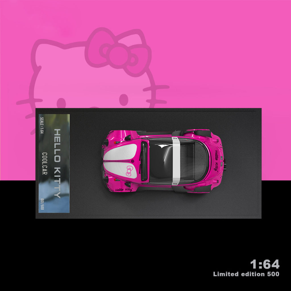 🎀 1:64 Glamorous Hello Kitty Alloy Model Car • Collector's Display Set