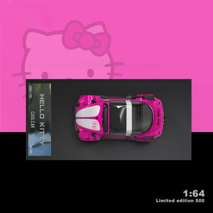 🎀 1:64 Glamorous Hello Kitty Alloy Model Car • Collector's Display Set
