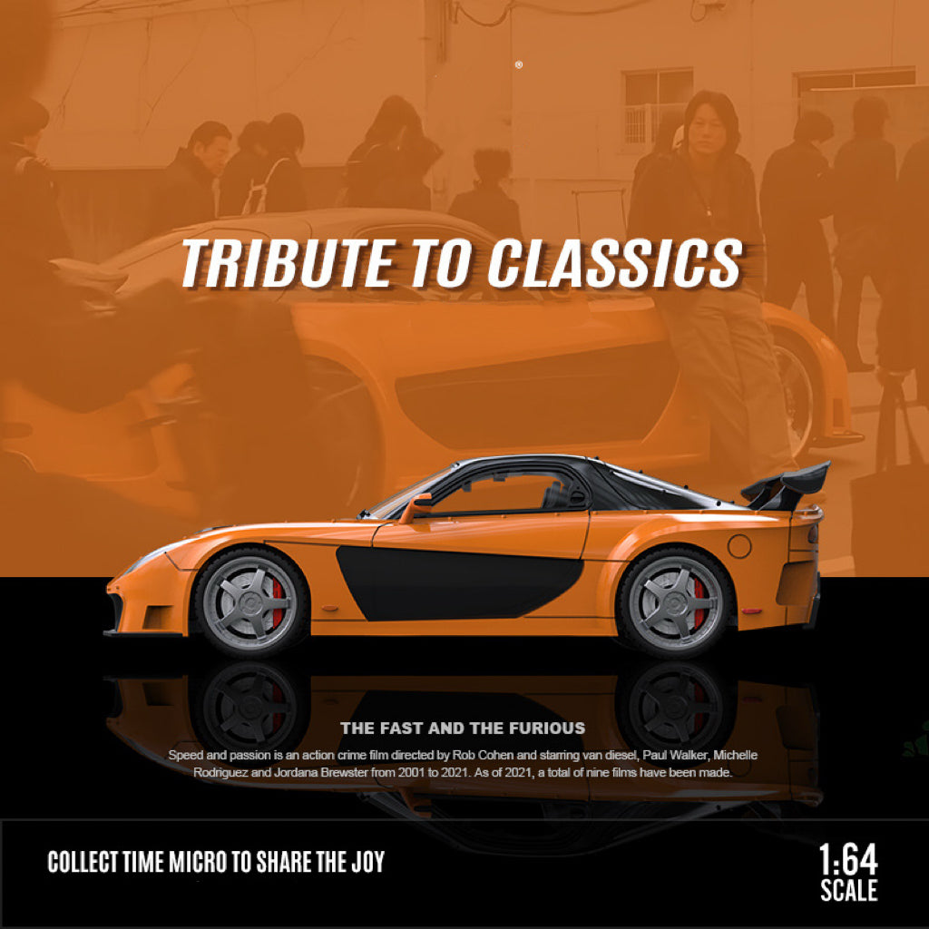 1:64 Scale Mazda RX-7 Veilside Speed and Passion Die-Cast Metal Car Model
