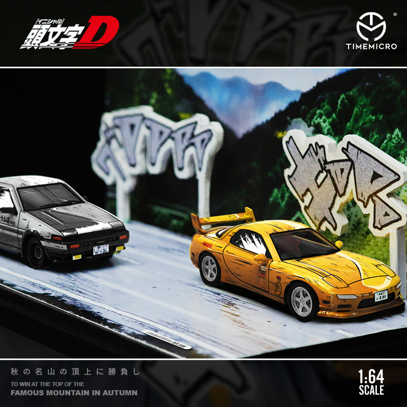 1:64 Scale AE86 Mazda 《头文字D》 Manga Edition Die-Cast Metal Car Model