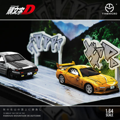 1:64 Scale AE86 Mazda 《头文字D》 Manga Edition Die-Cast Metal Car Model