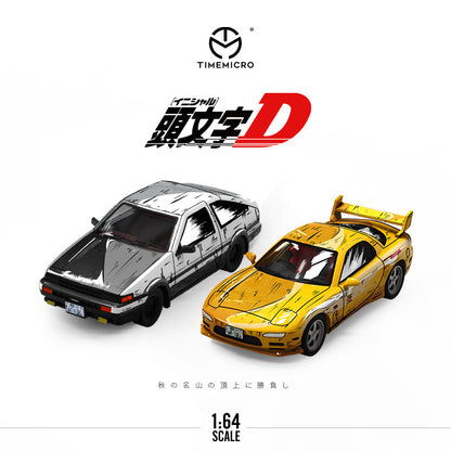 1:64 Scale AE86 Mazda 《头文字D》 Manga Edition Die-Cast Metal Car Model