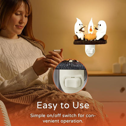 Halloween Ghost Flicker Night Light👻